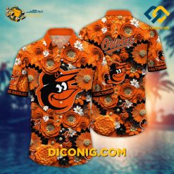 baltimore orioles hawaiian shirt floral burst