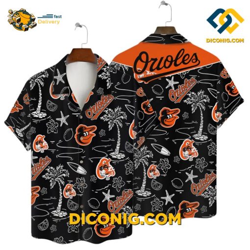 MLB Baltimore Orioles Hawaiian Shirt Custom Island Icons