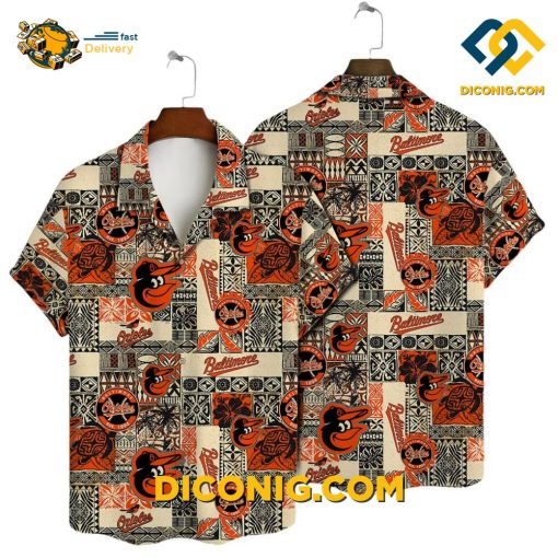 MLB Baltimore Orioles Hawaiian Shirt Custom Island Quilt