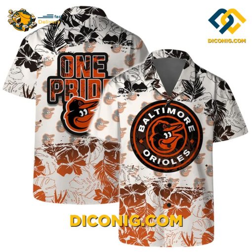 MLB Baltimore Orioles Hawaiian Shirt Custom One Pride Tropical