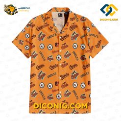 baltimore orioles hawaiian shirt orange feathers