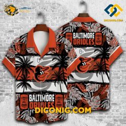 MLB Baltimore Orioles Hawaiian Shirt Custom Tiki Palms