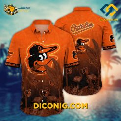 MLB Baltimore Orioles Hawaiian Shirt Custom Tropical Flamingo