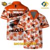 MLB Baltimore Orioles Hawaiian Shirt Custom Tropical Palms