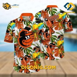 MLB Baltimore Orioles Hawaiian Shirt Custom Tropical Parrot