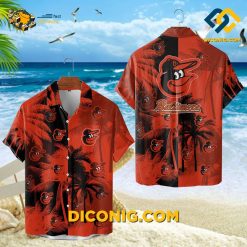 MLB Baltimore Orioles Hawaiian Shirt Custom Tropical Sunset