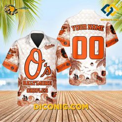 MLB Baltimore Orioles Hawaiian Shirt Custom Wave Rider