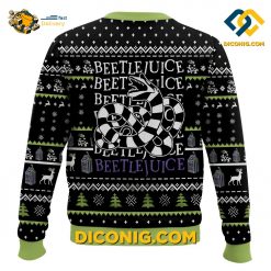 Beetlejuice It Snow Time Ugly Christmas Sweater