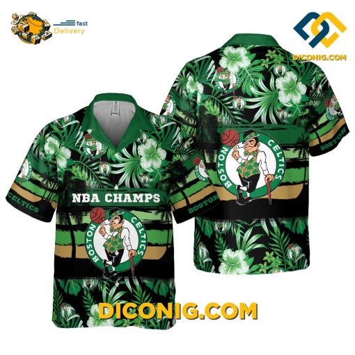 NBA Boston Celtics Hawaiian Shirt Custom Champs Tropical