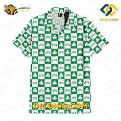 NBA Boston Celtics Hawaiian Shirt Custom Clover Checkerboard