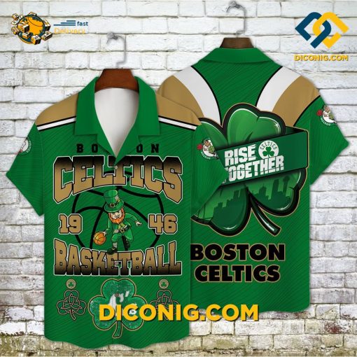 NBA Boston Celtics Hawaiian Shirt Custom Happy Saint Patrick’s Day