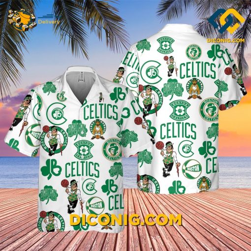 NBA Boston Celtics Hawaiian Shirt Custom Heritage Logo