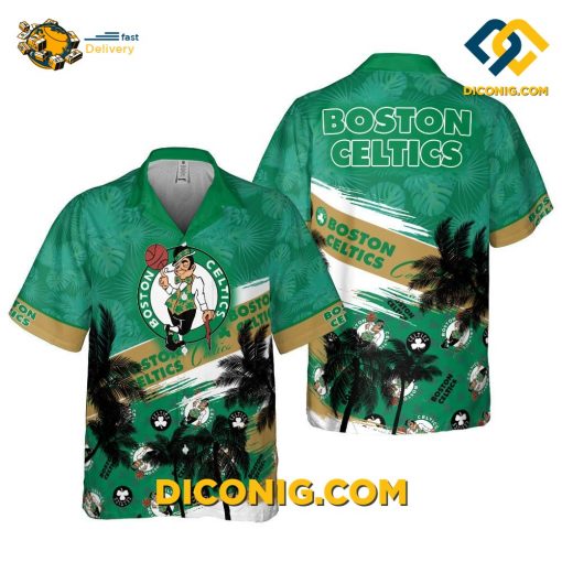 NBA Boston Celtics Hawaiian Shirt Custom Hibiscus Flower And Summer Pattern
