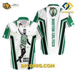 NBA Boston Celtics Hawaiian Shirt Custom Jaylen Brown Slam