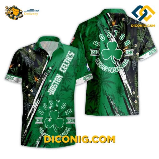 NBA Boston Celtics Hawaiian Shirt Custom Jungle Spirit