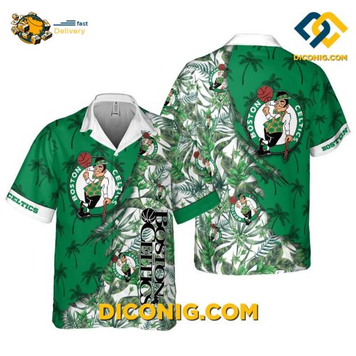 NBA Boston Celtics Hawaiian Shirt Custom Jungle Vibes
