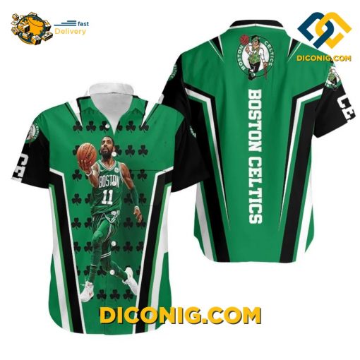 NBA Boston Celtics Hawaiian Shirt Custom Kyrie Irving Shamrock