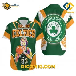 NBA Boston Celtics Hawaiian Shirt Custom Larry Bird Vintage