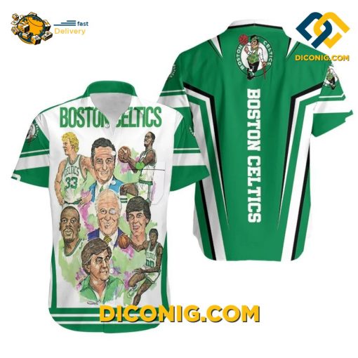 NBA Boston Celtics Hawaiian Shirt Custom Legends Portrait