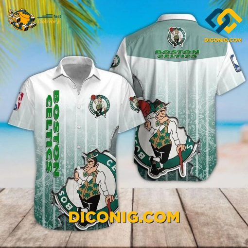 NBA Boston Celtics Hawaiian Shirt Custom Ocean Breeze