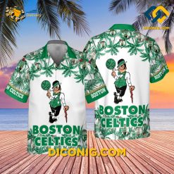 NBA Boston Celtics Hawaiian Shirt Custom Palm Breeze