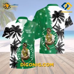 NBA Boston Celtics Hawaiian Shirt Custom Palm Island