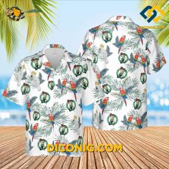 NBA Boston Celtics Hawaiian Shirt Custom Parrot Paradise