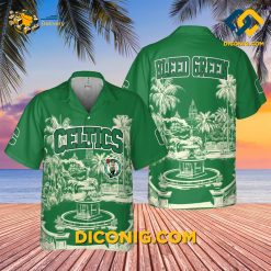 NBA Boston Celtics Hawaiian Shirt Custom Public Garden Bleed Green