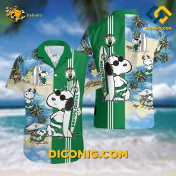 NBA Boston Celtics Hawaiian Shirt Custom Snoopy Beach