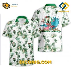 NBA Boston Celtics Hawaiian Shirt Custom Surfing Wave