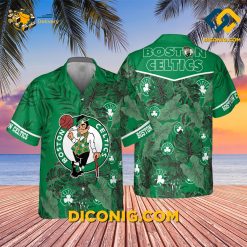 NBA Boston Celtics Hawaiian Shirt Custom Tropical Monstera