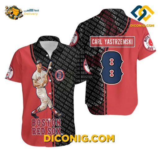 MLB Boston Red Sox Hawaiian Shirt Custom Carl Yastrzemski Hall of Fame