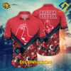 MLB Boston Red Sox Hawaiian Shirt Custom Chevron Floral Vibe