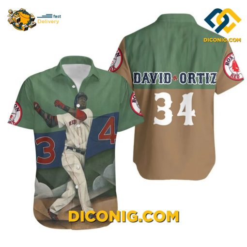 MLB Boston Red Sox Hawaiian Shirt Custom David Ortiz Legend