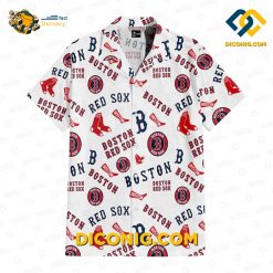 MLB Boston Red Sox Hawaiian Shirt Custom Emblem Odyssey