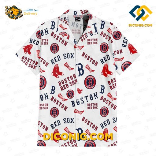 MLB Boston Red Sox Hawaiian Shirt Custom Emblem Odyssey