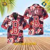MLB Boston Red Sox Hawaiian Shirt Custom Floral Logo