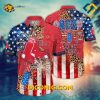 MLB Boston Red Sox Hawaiian Shirt Custom Leopard Stars & Stripes Celebration