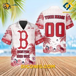MLB Boston Red Sox Hawaiian Shirt Custom Retro Waves