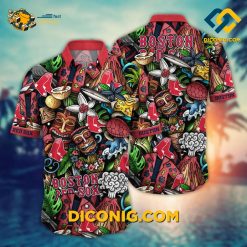 MLB Boston Red Sox Hawaiian Shirt Custom Tiki Jungle