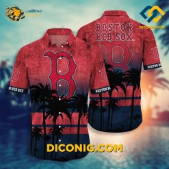 MLB Boston Red Sox Hawaiian Shirt Custom Tropical Palm Paradise