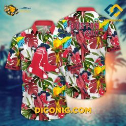 MLB Boston Red Sox Hawaiian Shirt Custom Tropical Parrot