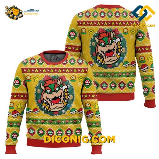 Bowser Mario Bros Christmas Ugly Sweater