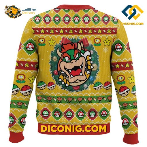 Bowser Mario Bros Christmas Ugly Sweater