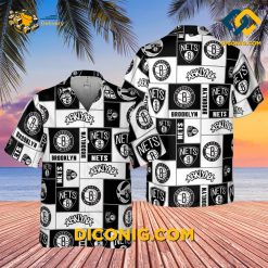 NBA Brooklyn Nets Hawaiian Shirt Custom Bold Contrast
