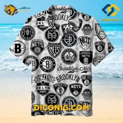 NBA Brooklyn Nets Hawaiian Shirt Custom Iconic Logo