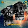 NBA Brooklyn Nets Hawaiian Shirt Custom Sunset Palms