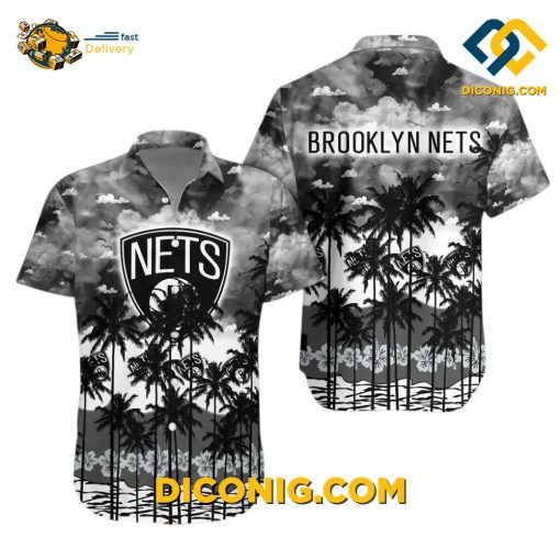NBA Brooklyn Nets Hawaiian Shirt Custom Tropical Sunset