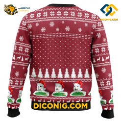 cat woman meme christmas ugly sweater