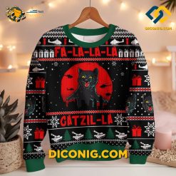 Catzilla Ugly Christmas Sweater